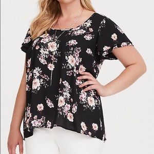 Torrid floral hi-lo top